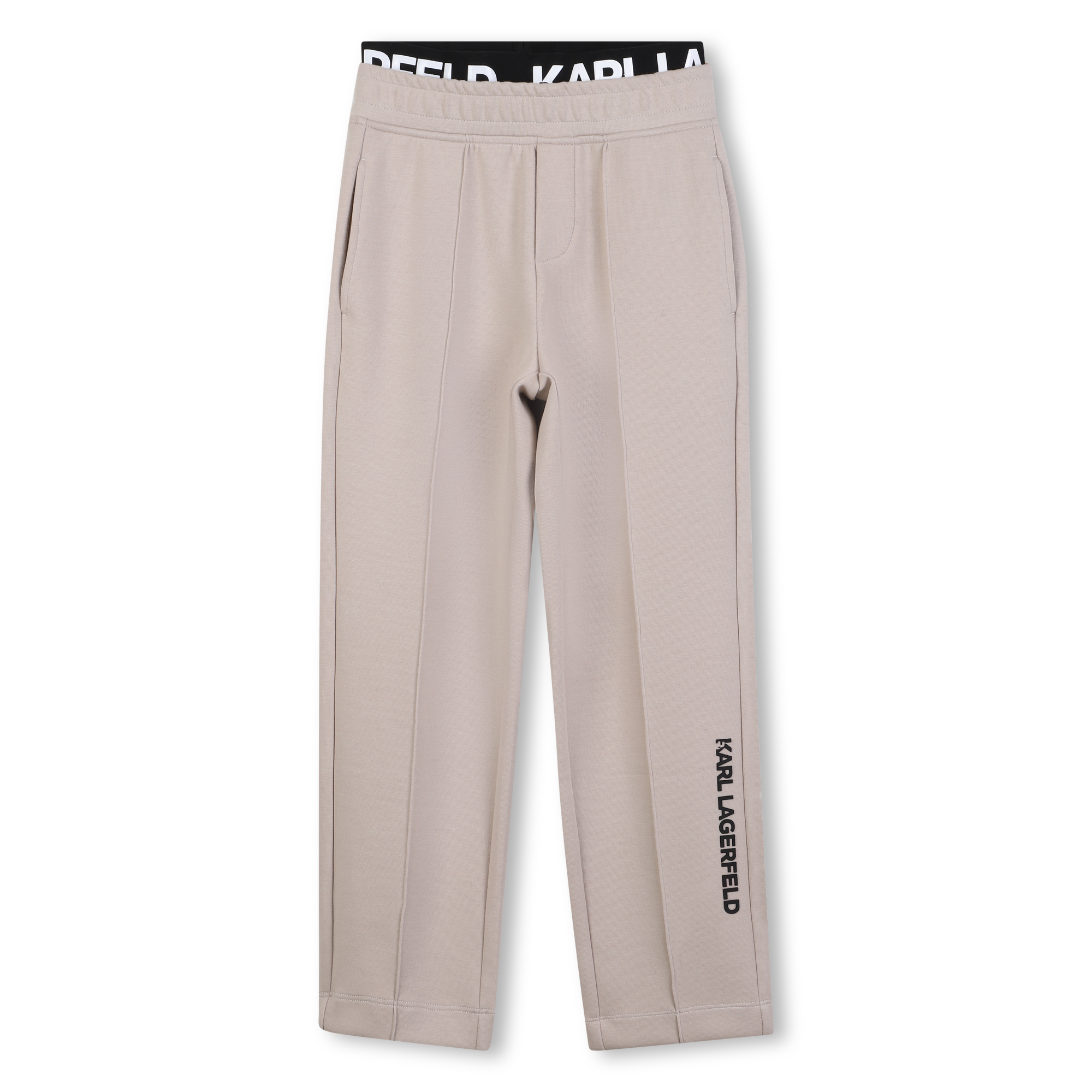 Beżowe spodnie z chłopięcej kolekcji Karl Lagerfeld Z30633/211 - obrazek 2