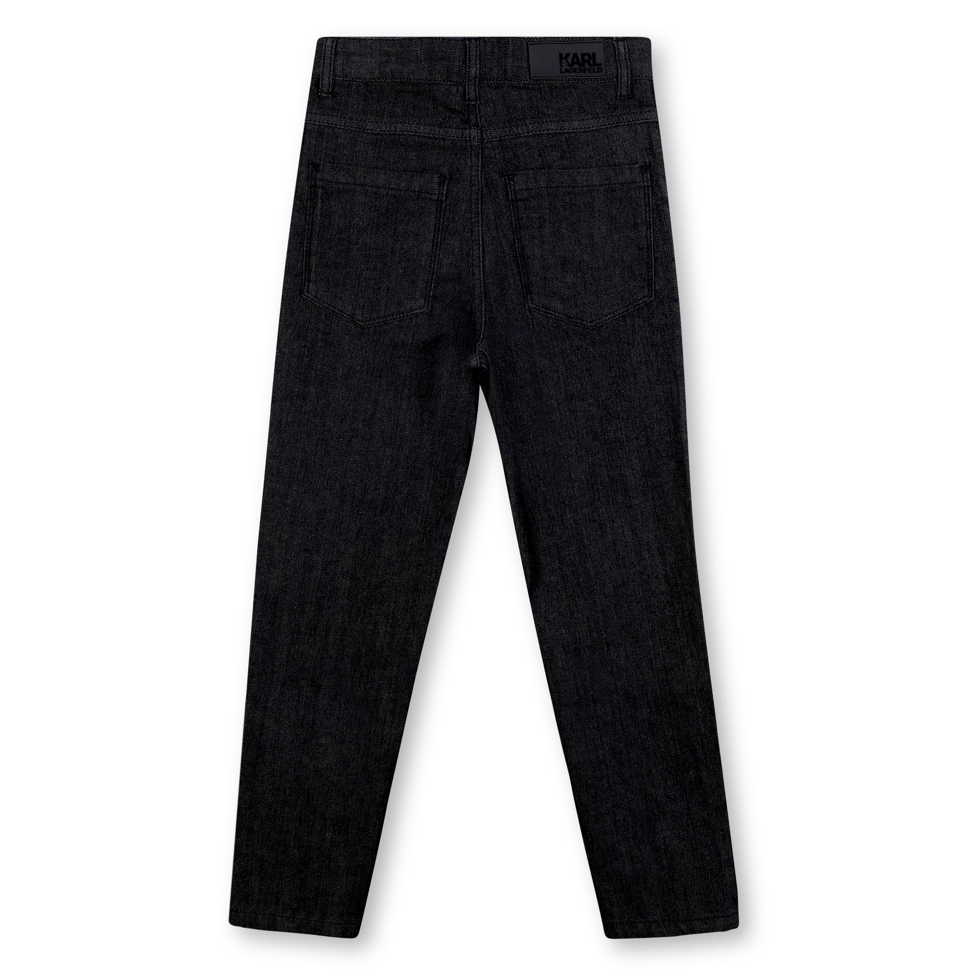 Czarne spodnie denim z chłopięcej kolekcji Karl Lagerfeld Z30952/09B - obrazek 3