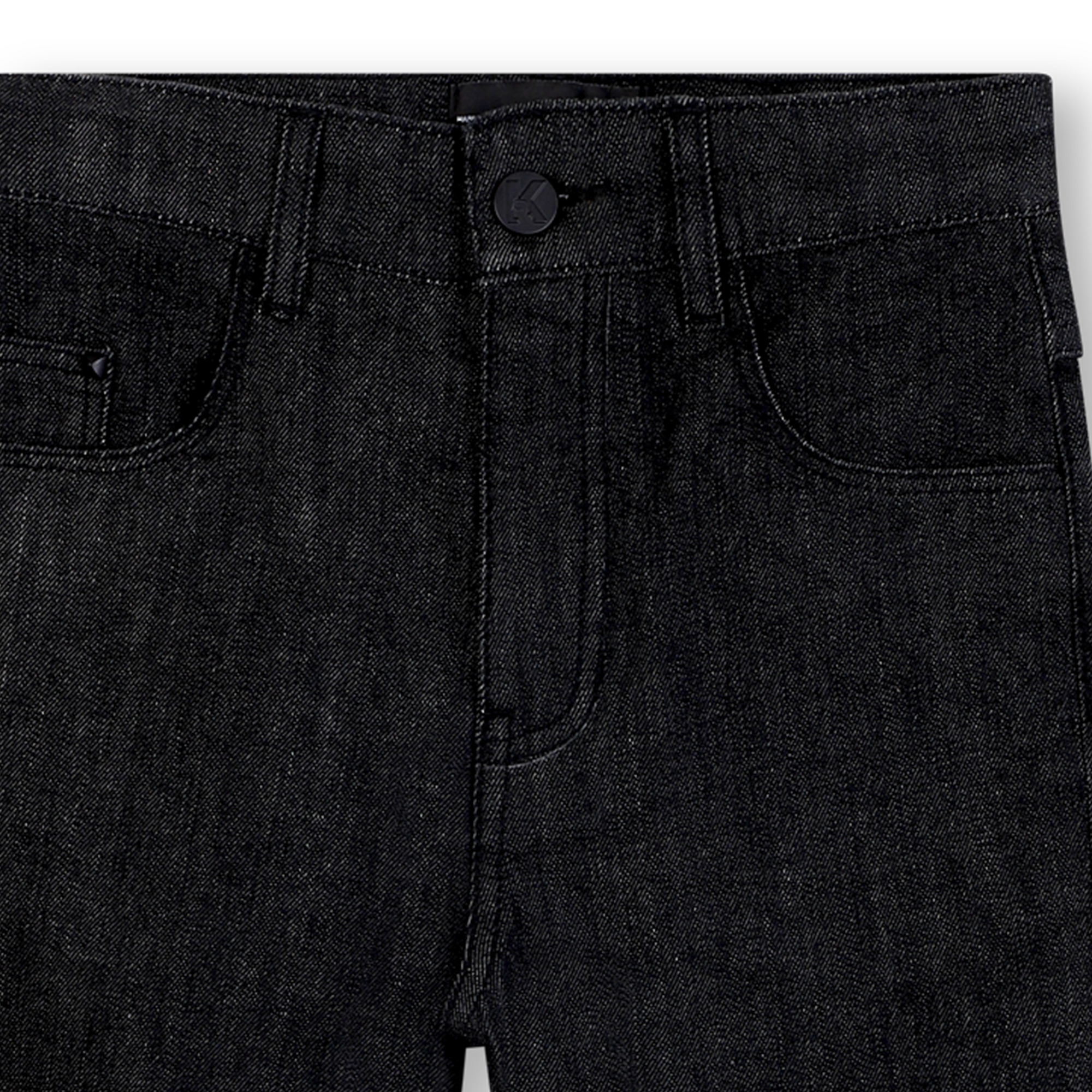 Czarne spodnie denim z chłopięcej kolekcji Karl Lagerfeld Z30952/09B - obrazek 4