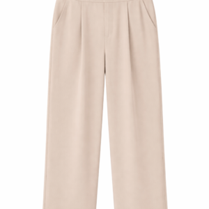 Beżowe spodnie damskie Soaked – eleganckie spodnie z szeroką nogawką 30408587
