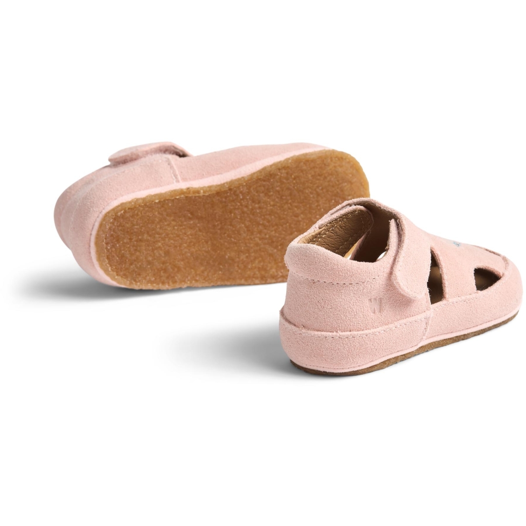 Różowe buciki dziecięce Wheat ze skóry naturalnej – sandałki barefoot dla niemowląt i dzieci WF601-01/2400 - obrazek 2