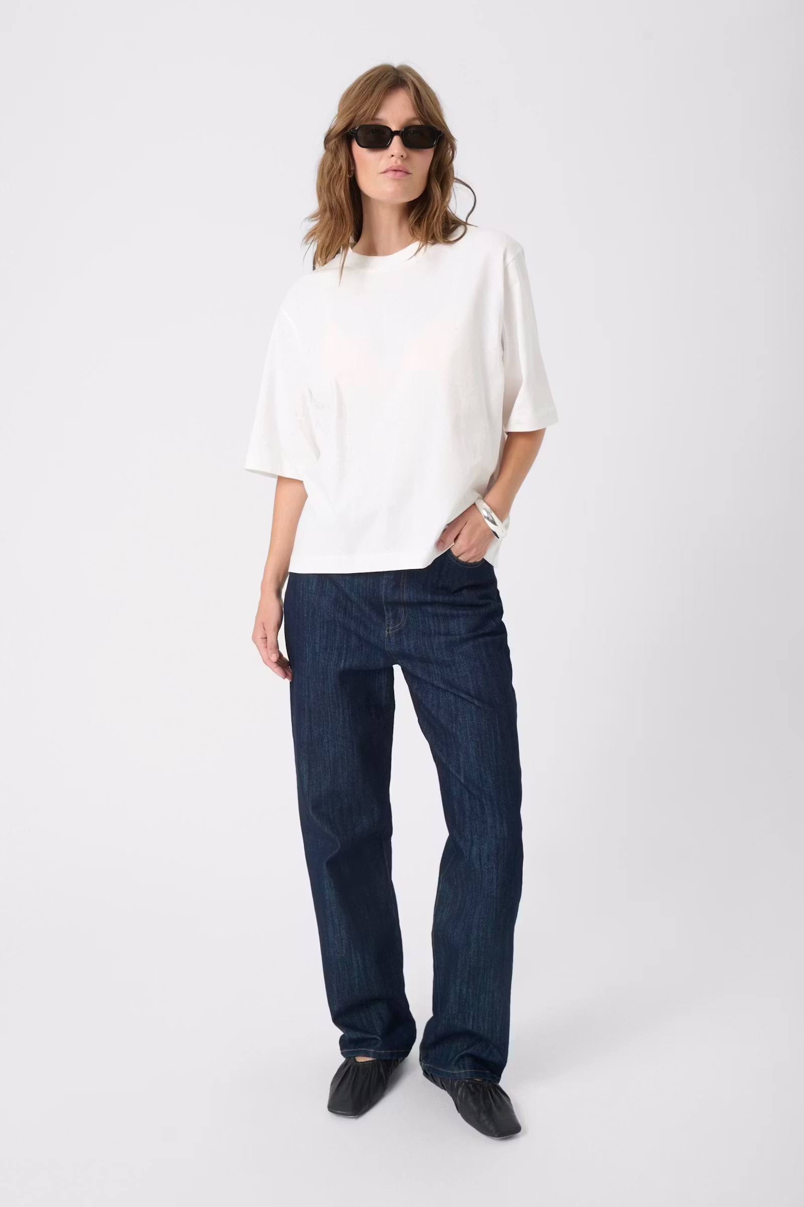 Bawełniany T-shirt Soaked in Luxury – klasyczny basic w nowoczesnym stylu 30408305/111001 - obrazek 2