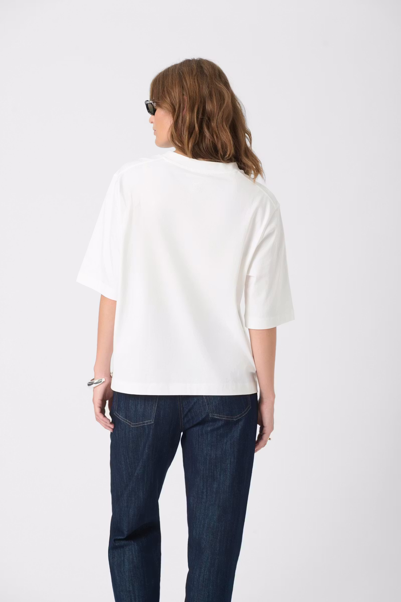 Bawełniany T-shirt Soaked in Luxury – klasyczny basic w nowoczesnym stylu 30408305/111001 - obrazek 3