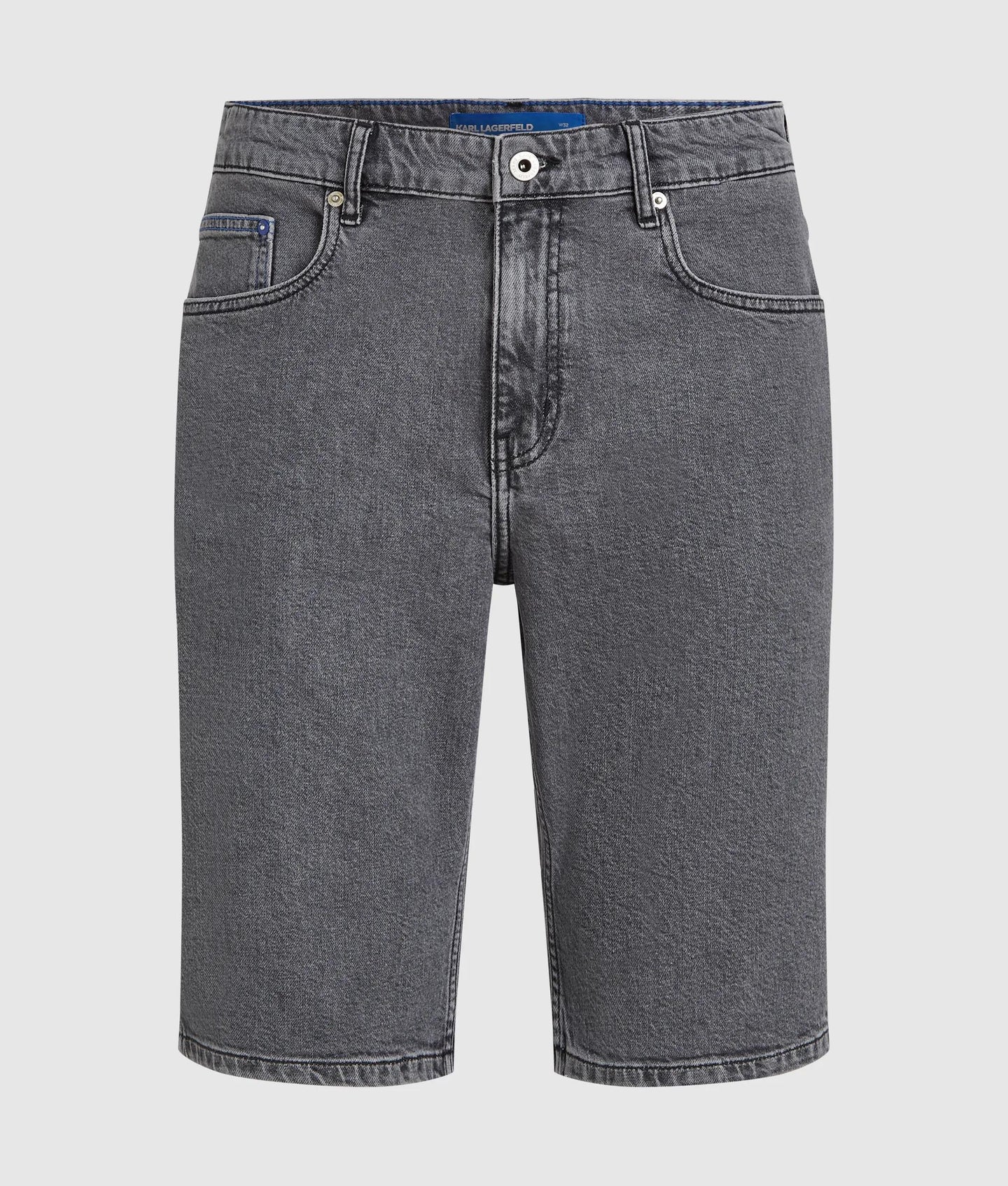Karl Lagerfeld Jeans Męskie Spodenki Dżinsowe – Szare B2M10050 - obrazek 5