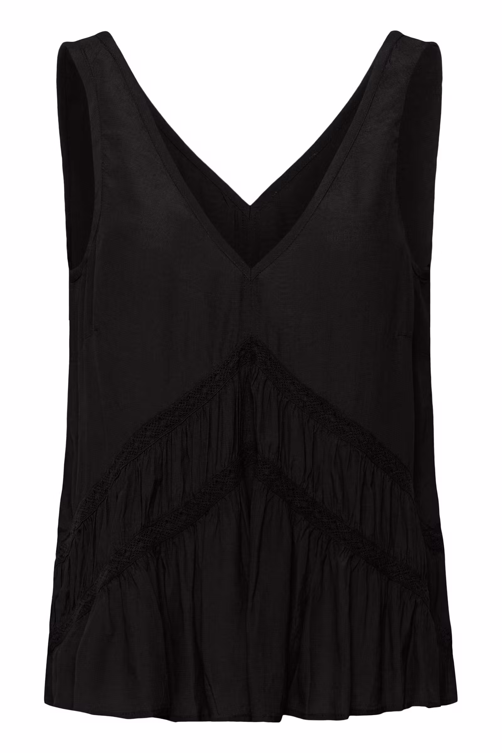 Czarny top wiskozowy Soaked in Luxury – minimalistyczna elegancja na każdą okazję 30409220 - obrazek 3