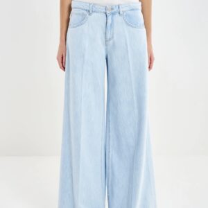 Spodnie jeansowe Vicolo – szerokie damskie jeansy w jasnym odcieniu denim DAB5023