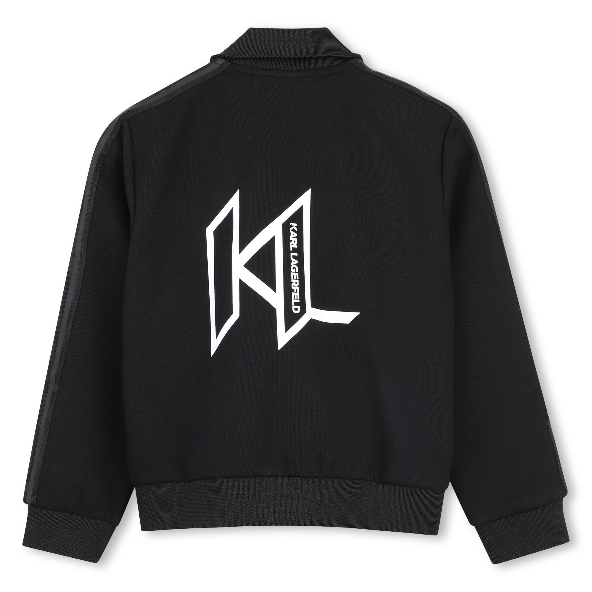 Bluza chłopięca rozpinana Karl Lagerfeld czarna – sportowa bluza premium z logo KL Z31092/09B - obrazek 3