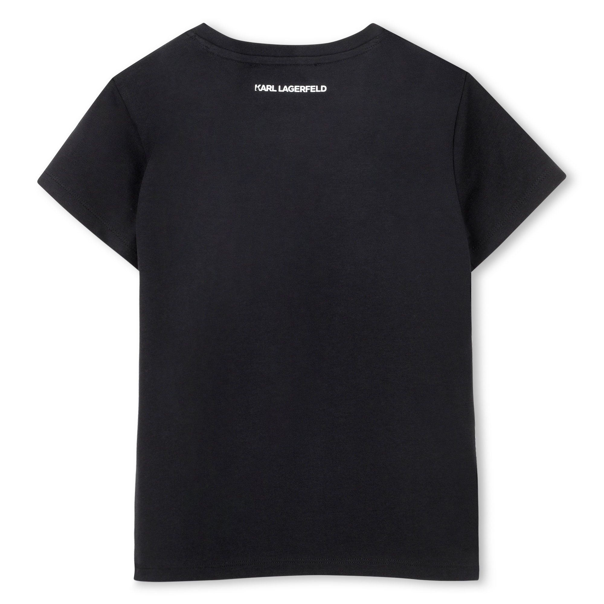 T-shirt dziewczęcy Karl Lagerfeld Kids czarny z nadrukiem IKONIK Z31160/09B - obrazek 2