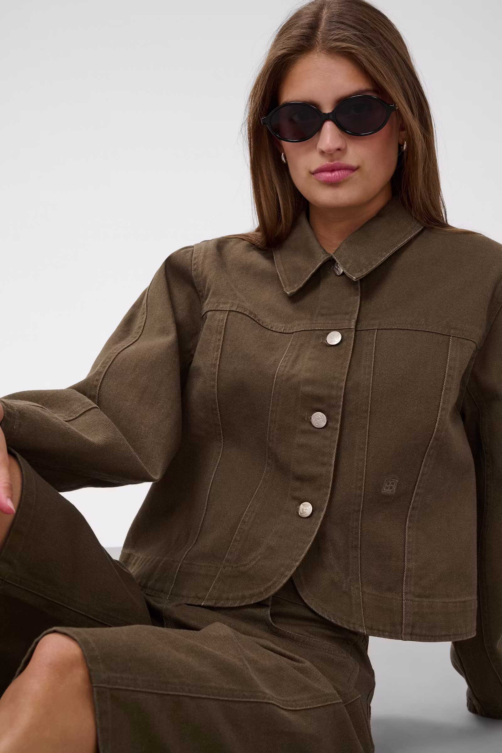 Kurtka jeansowa Soaked – damska kurtka denimowa w kolorze khaki 30409344 - obrazek 4