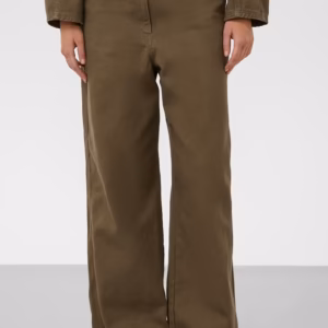 Spodnie jeansowe Soaked – szerokie spodnie damskie w kolorze khaki 30409358
