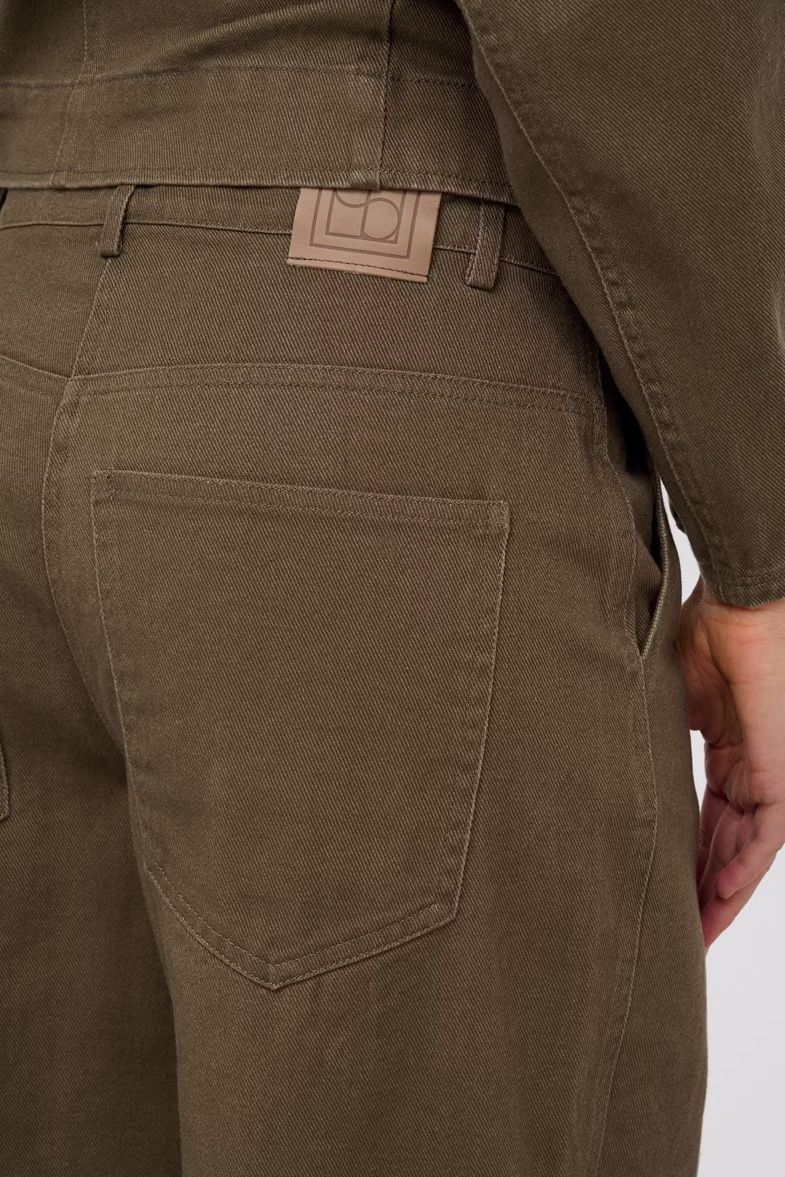 Spodnie jeansowe Soaked – szerokie spodnie damskie w kolorze khaki 30409358 - obrazek 5