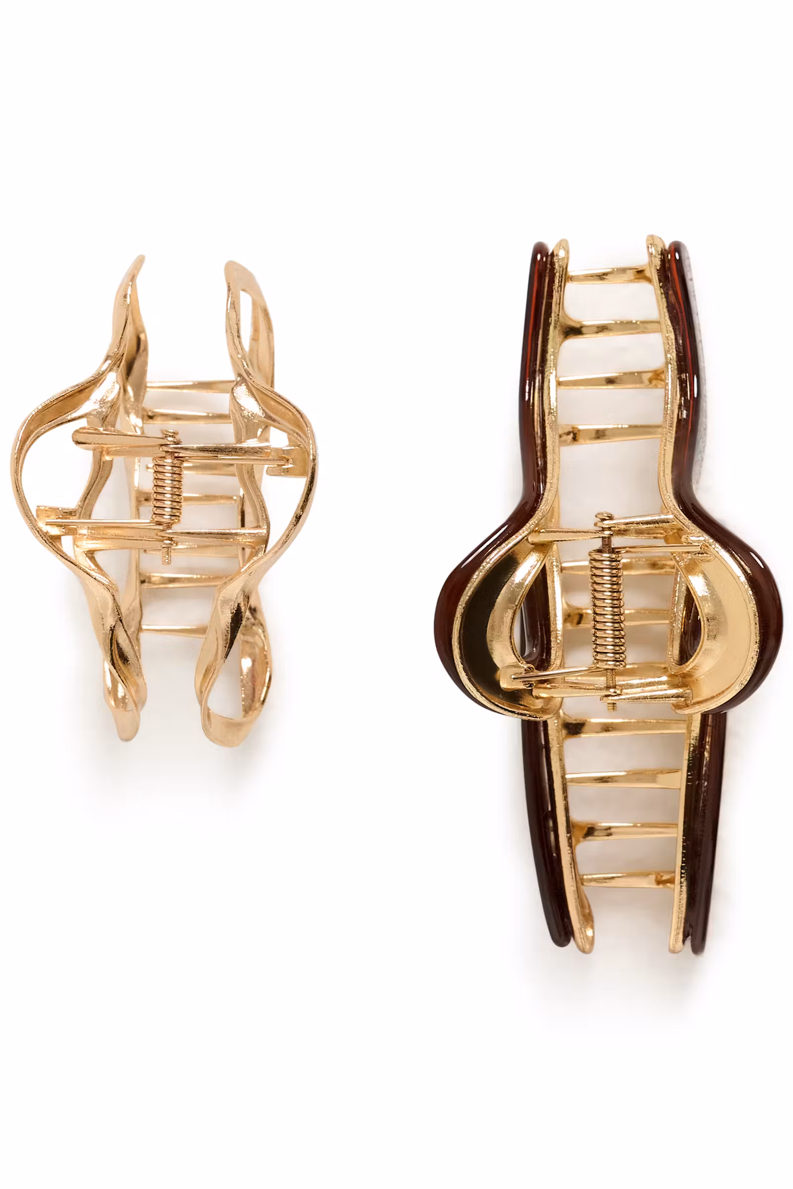 Zestaw dwóch spinek do włosów SOAKED IN LUXURY – eleganckie złote klamry 30409398 - obrazek 3