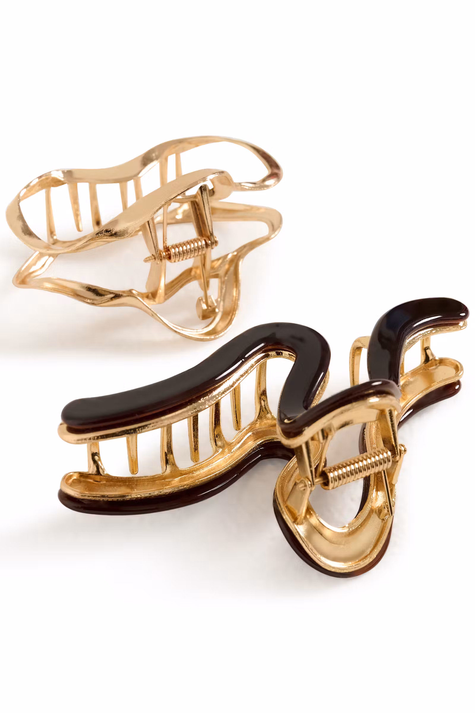 Zestaw dwóch spinek do włosów SOAKED IN LUXURY – eleganckie złote klamry 30409398 - obrazek 4