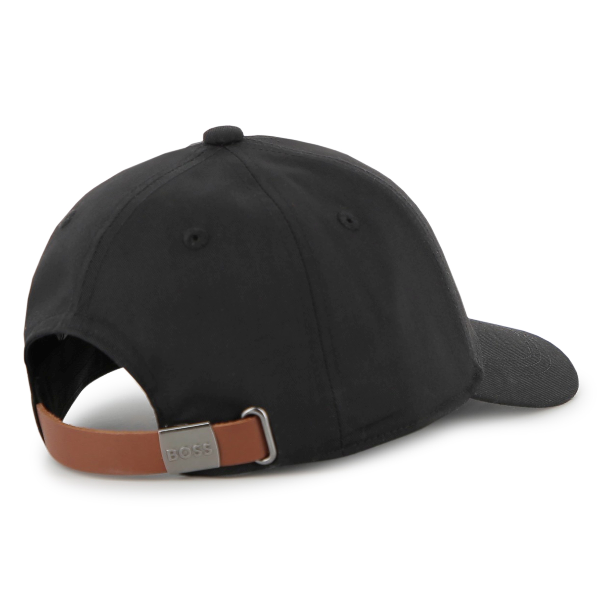 Czapka z daszkiem chłopięca BOSS – czarna, regulowana, bawełniana J53168/09B - obrazek 3