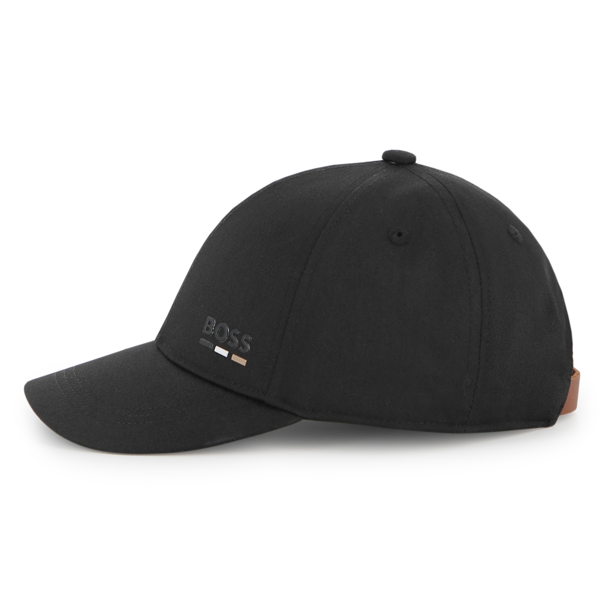 Czapka z daszkiem chłopięca BOSS – czarna, regulowana, bawełniana J53168/09B - obrazek 4