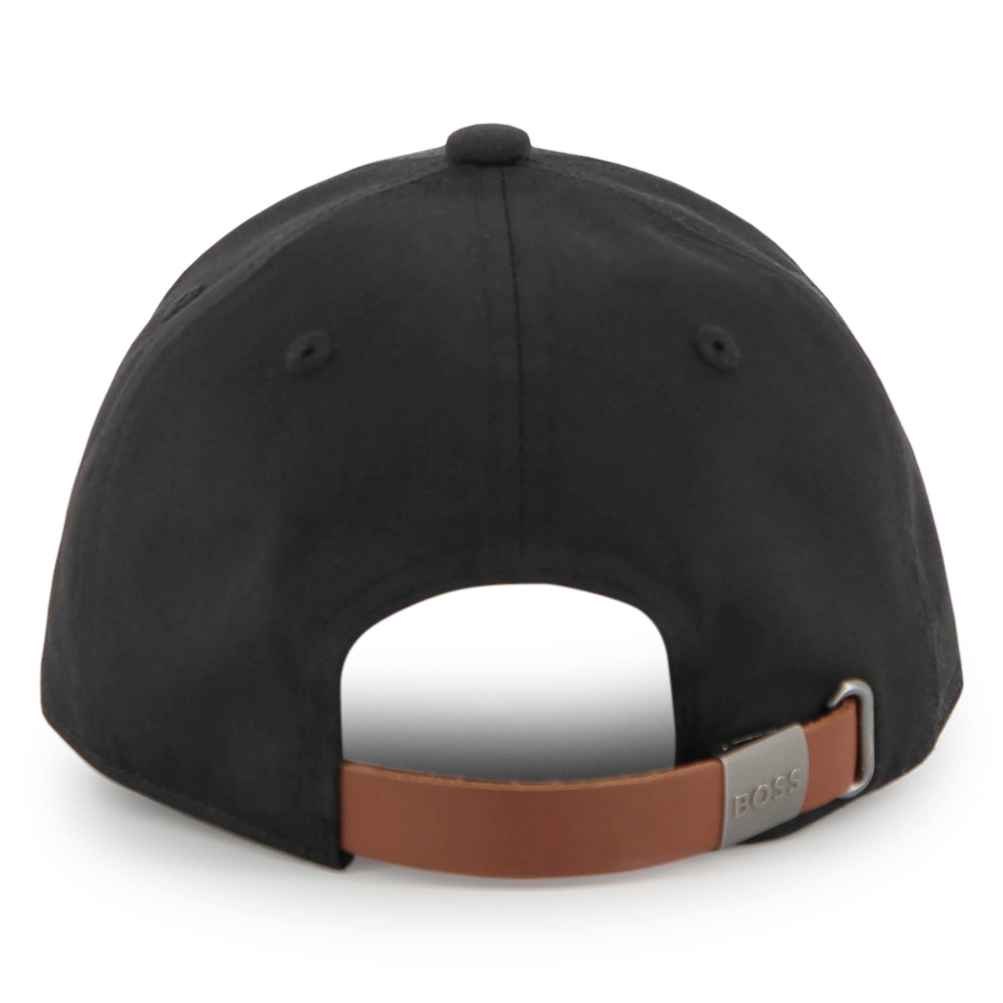 Czapka z daszkiem chłopięca BOSS – czarna, regulowana, bawełniana J53168/09B - obrazek 6