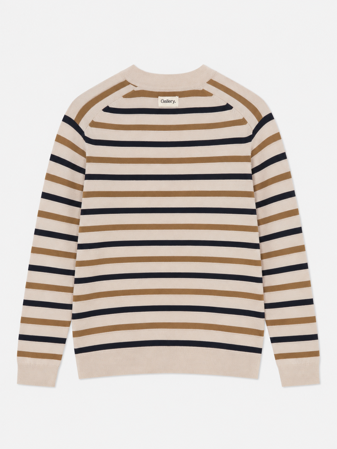 Sweter męski z wełną i jedwabiem MOS MOSH Gallery – elegancki model w paski 511430 - obrazek 5