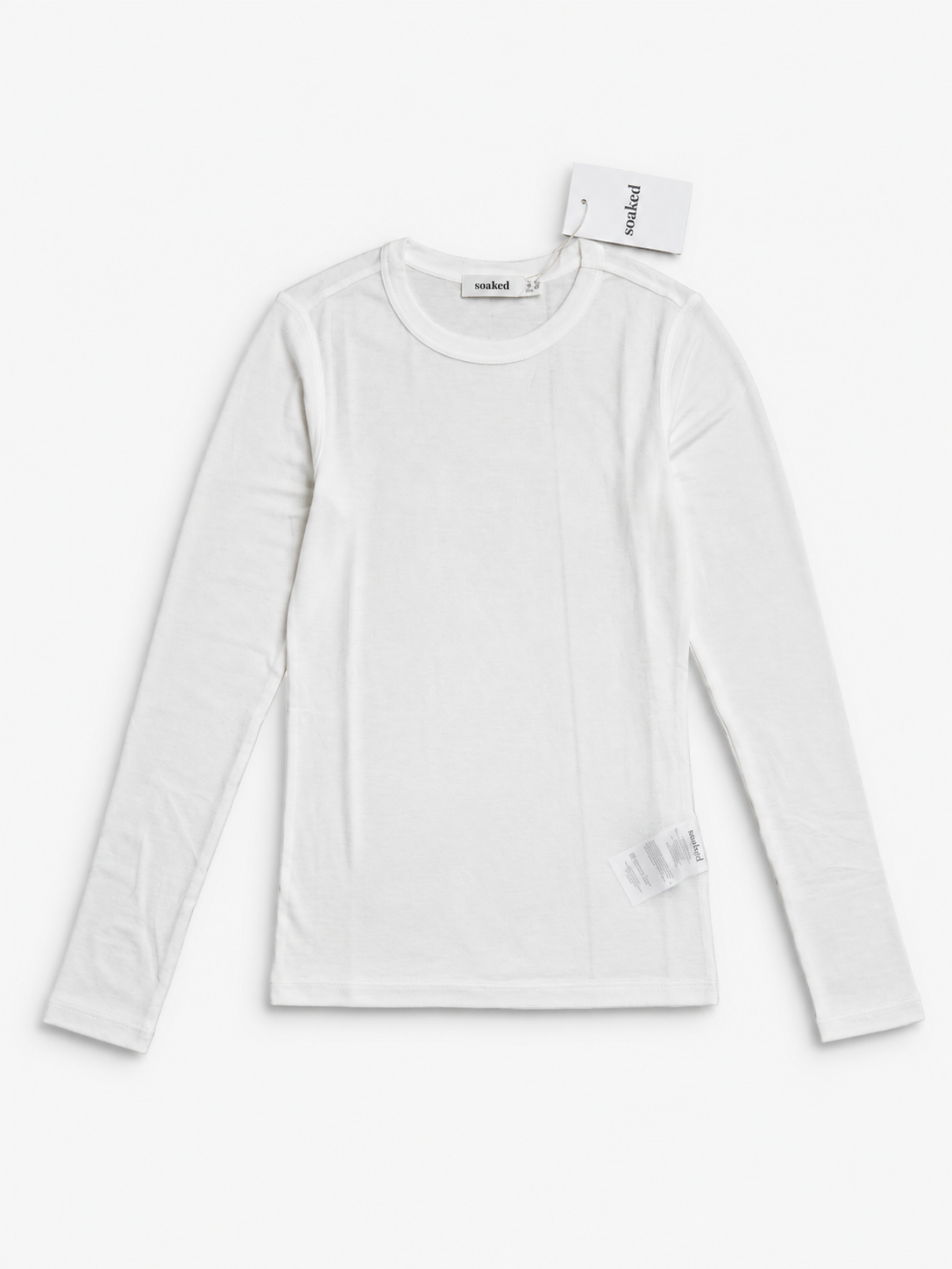 Biała bluzka damska Soaked z lyocellem i wełną – longsleeve z długim rękawem 30409483/111001 - obrazek 3