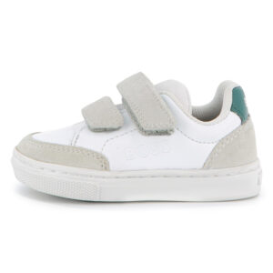 Buty chłopięce BOSS – białe sneakersy na rzepy