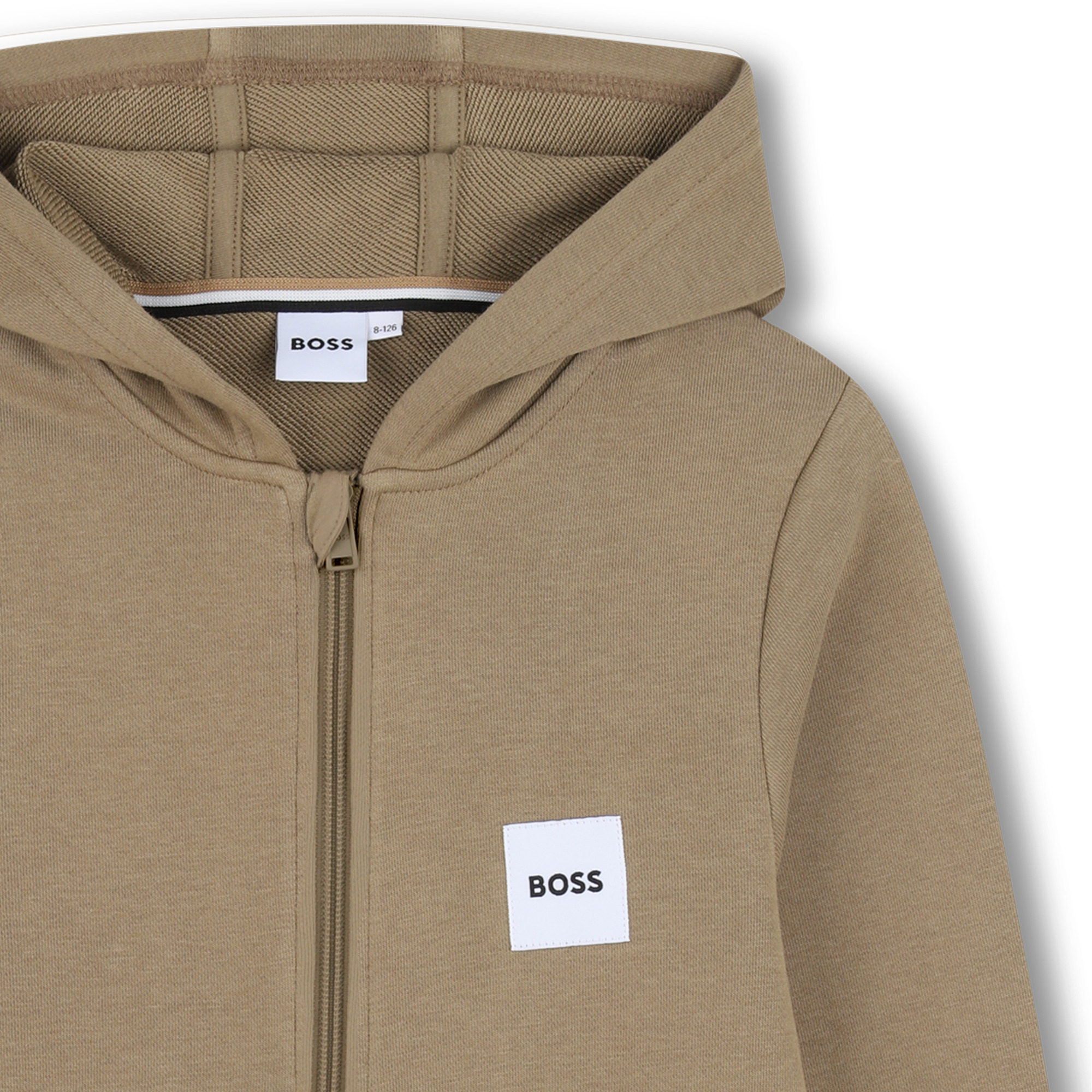 Bluza chłopięca BOSS z kapturem – beżowa J52945/295 - obrazek 4