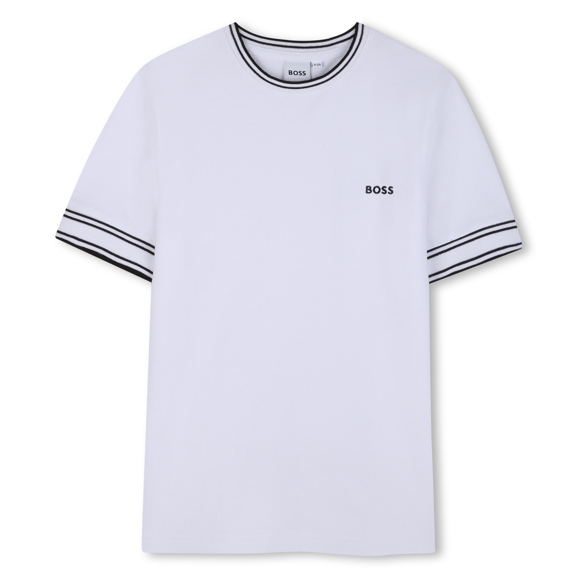 T-shirt chłopięcy BOSS biały z logo J52981/10P