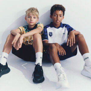 Sneakersy chłopięce BOSS – czarne buty sportowe