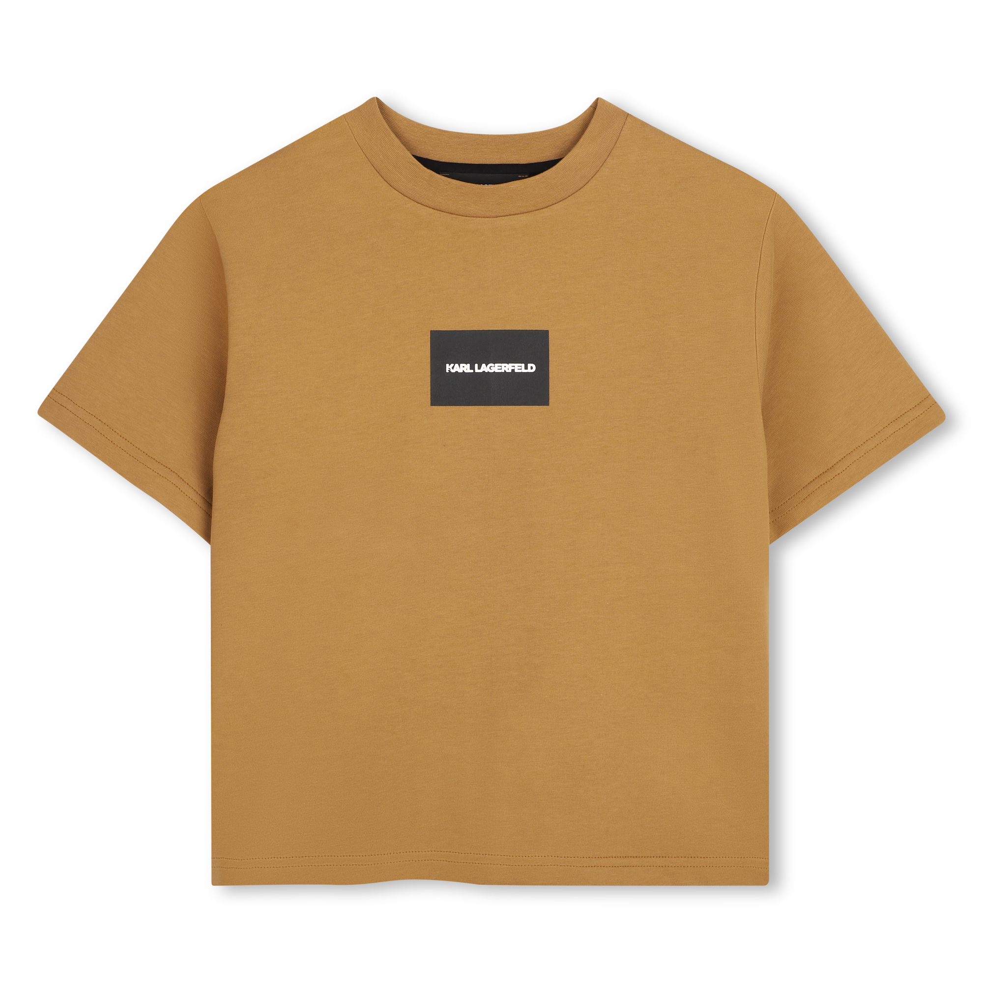 T-shirt chłopięcy Karl Lagerfeld – karmelowy