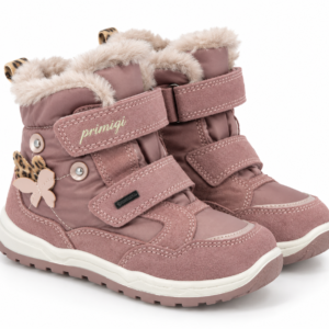 Buty zimowe dziewczęce Primigi GORE-TEX – ocieplane, różowe, na rzepy