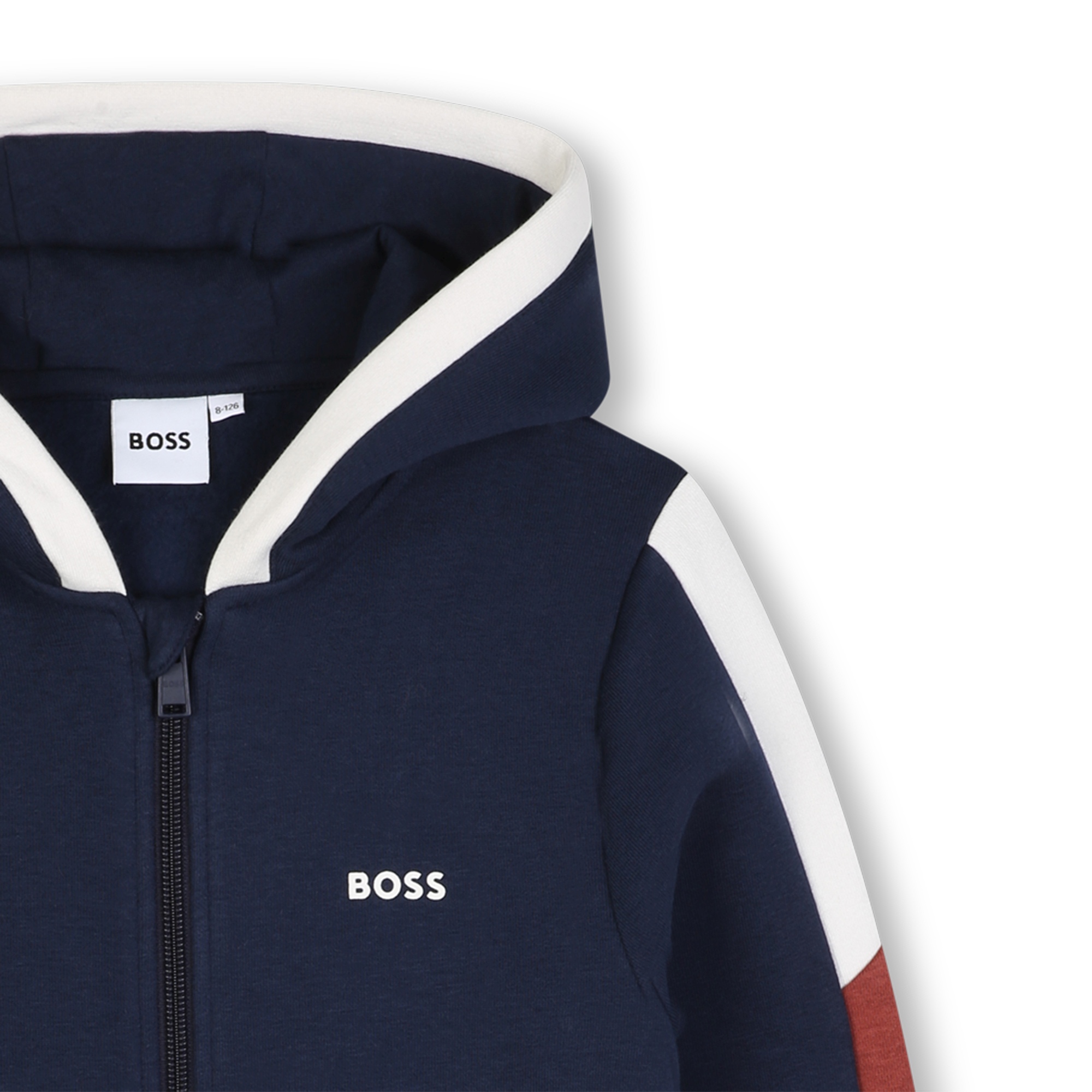Bluza chłopięca BOSS z kapturem – czarna - obrazek 3