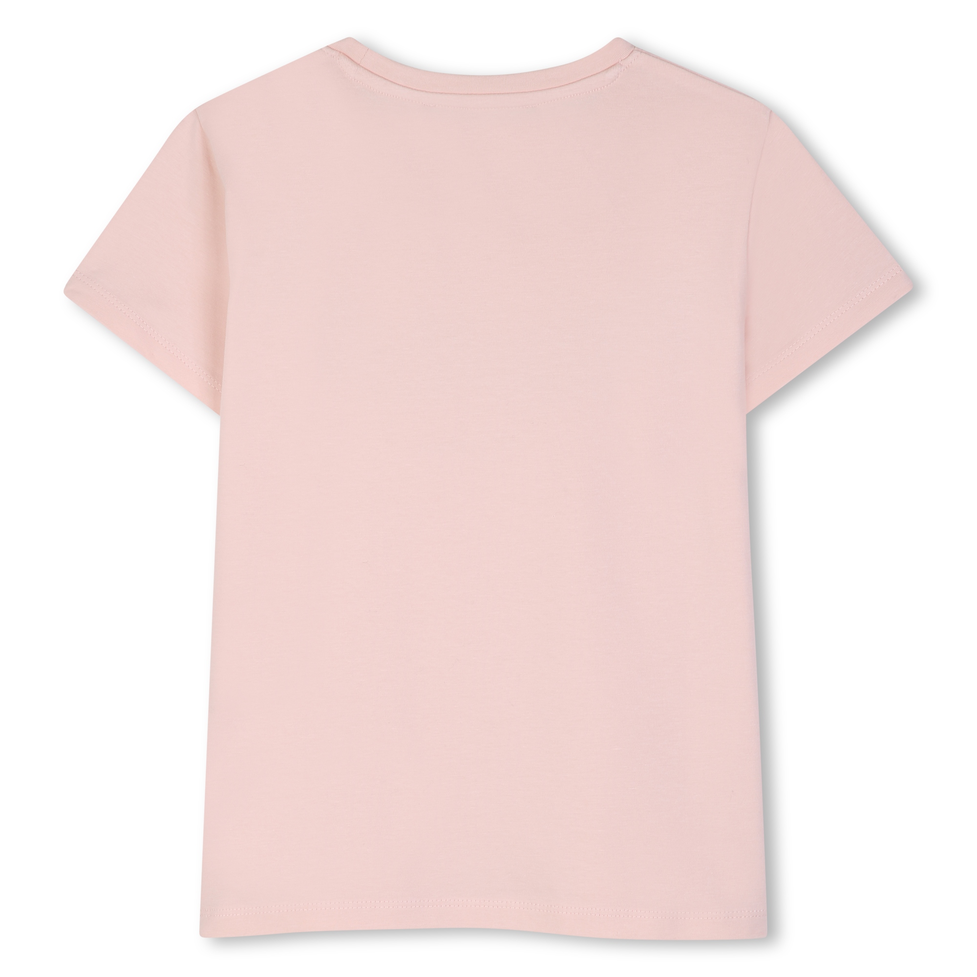 T-shirt dziewczęcy Karl Lagerfeld Kids – różowy z ozdobnymi kryształkami - obrazek 2