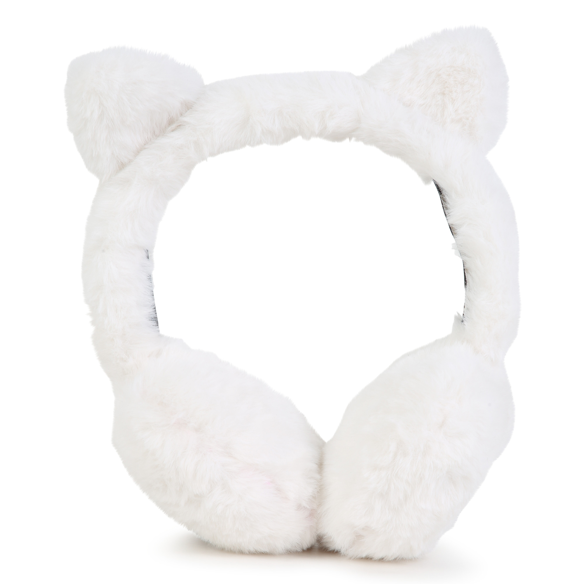 Białe nauszniki dziewczęce Karl Lagerfeld Kids z motywem Choupette - obrazek 3