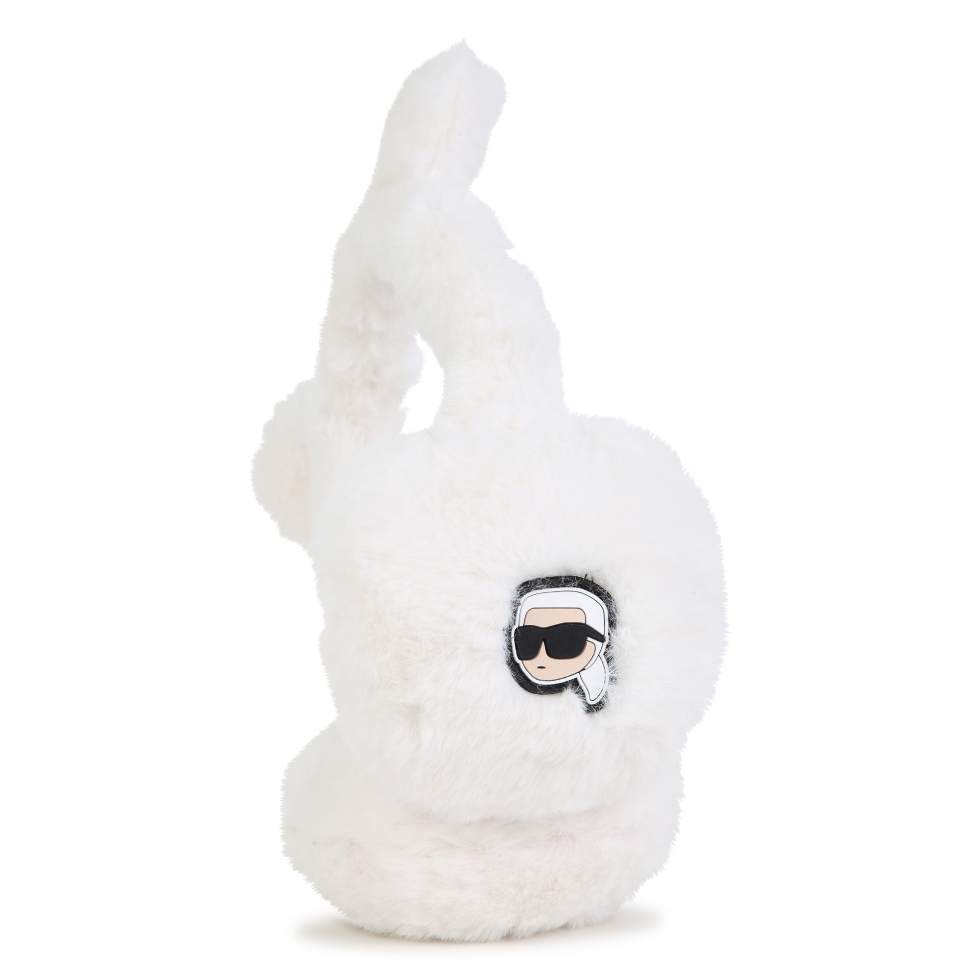 Białe nauszniki dziewczęce Karl Lagerfeld Kids z motywem Choupette - obrazek 4