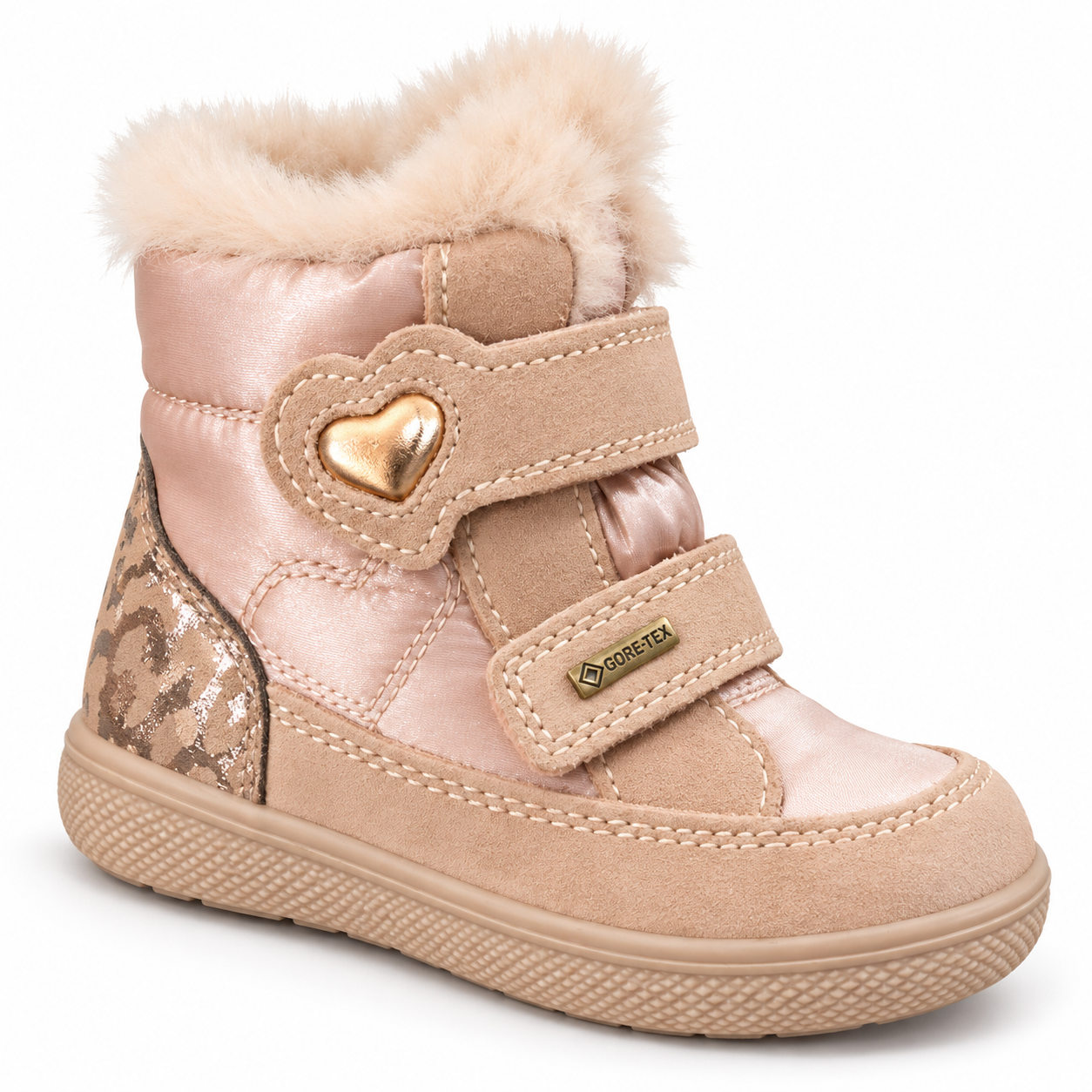 Dziewczęce buty zimowe Primigi Gore-Tex – różowe śniegowce ocieplane z futerkiem - obrazek 3