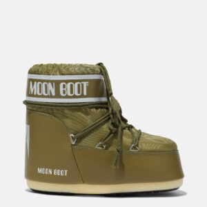 Damskie śniegowce Moon Boot Icon Low Nylon – oliwkowe buty zimowe w modnym stylu