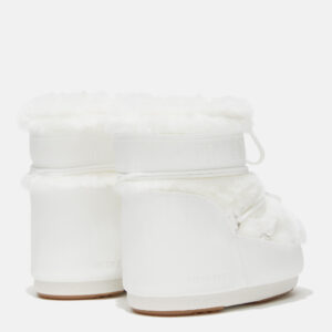 Damskie śniegowce Moon Boot Icon Low Faux Fur – białe futrzane buty zimowe premium