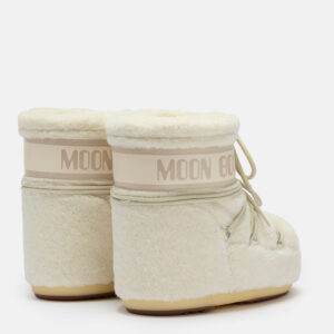 Damskie śniegowce Moon Boot Icon Low Fleece – kremowe, ciepłe i stylowe buty zimowe premium